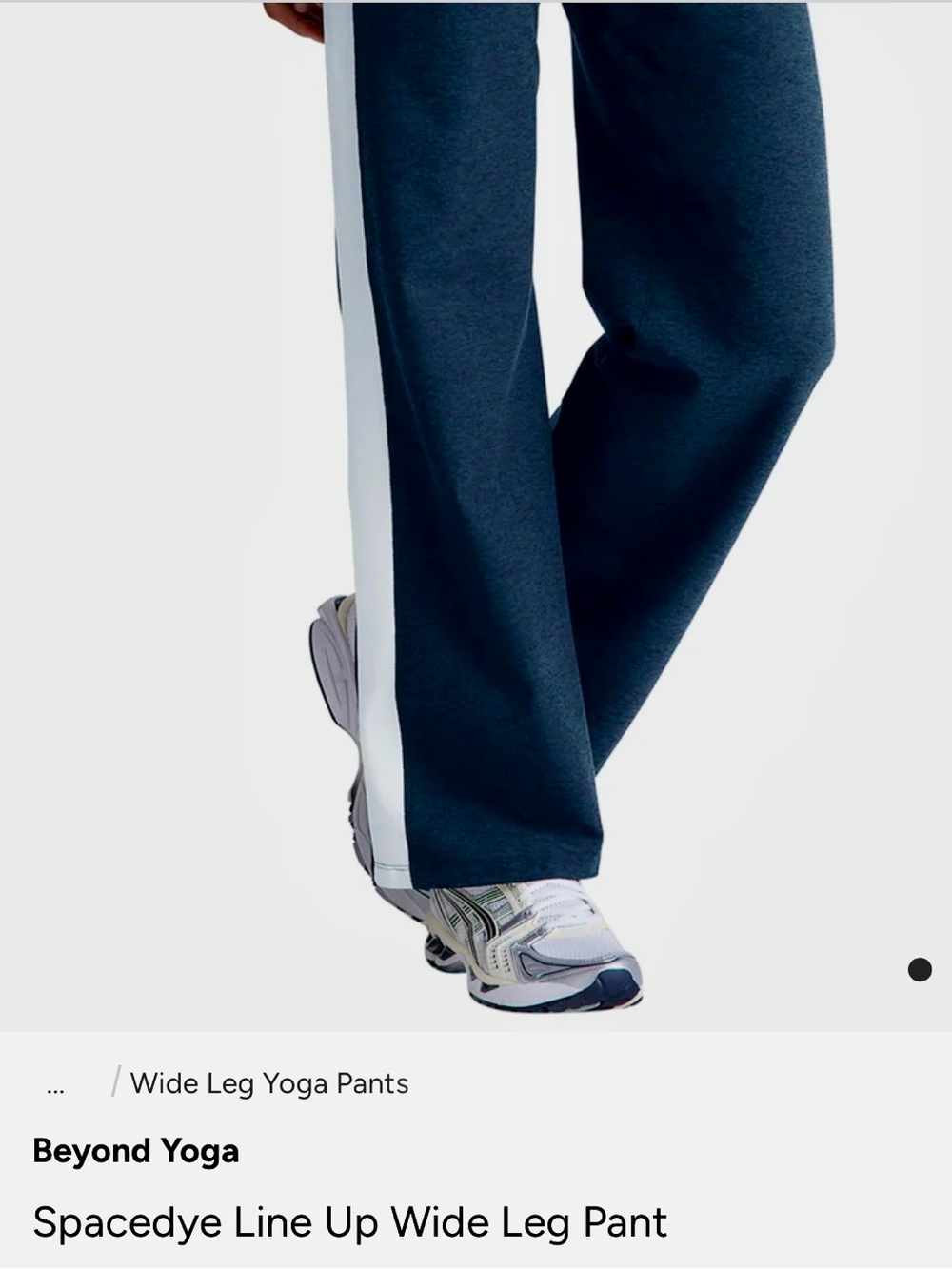 Beyond Yoga Spacedye Line Up Wide Leg Pant. XS. Navy/white - Picture 6 of 15